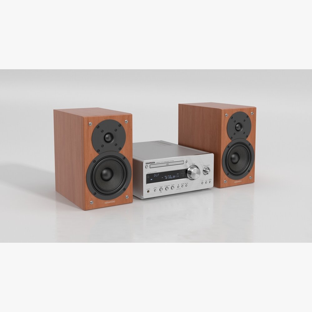 Stereo System with Speakers Modello 3D