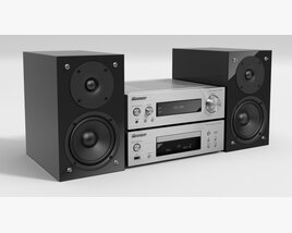 Compact Stereo System 03 3D model