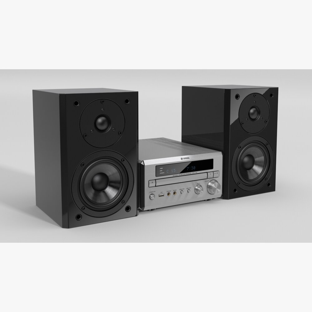 Compact Stereo System 04 Modello 3D