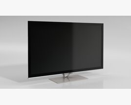 Modern Flat-Screen TV Modello 3D