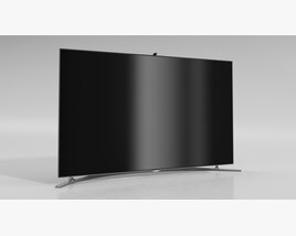 Curved Modern Television Modello 3D