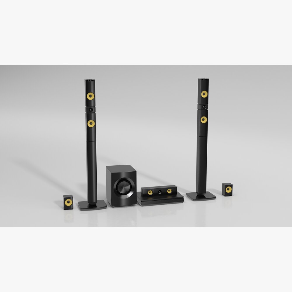 Home Theater Speaker System 3D 모델 