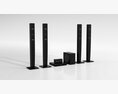 Home Theater Speaker System 02 3d model