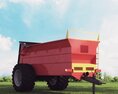 Red Farm Trailer 3D 모델 