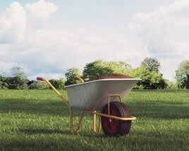 Agricultural Wheelbarrow 3D-Modell