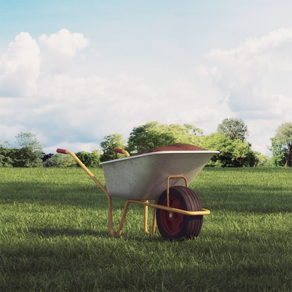 Agricultural Wheelbarrow 3D 모델 