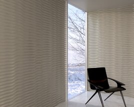Modern Corner Wavy Decorative walls 3D 모델 
