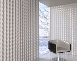 Abstract Wall Panels Interior 3D-Modell
