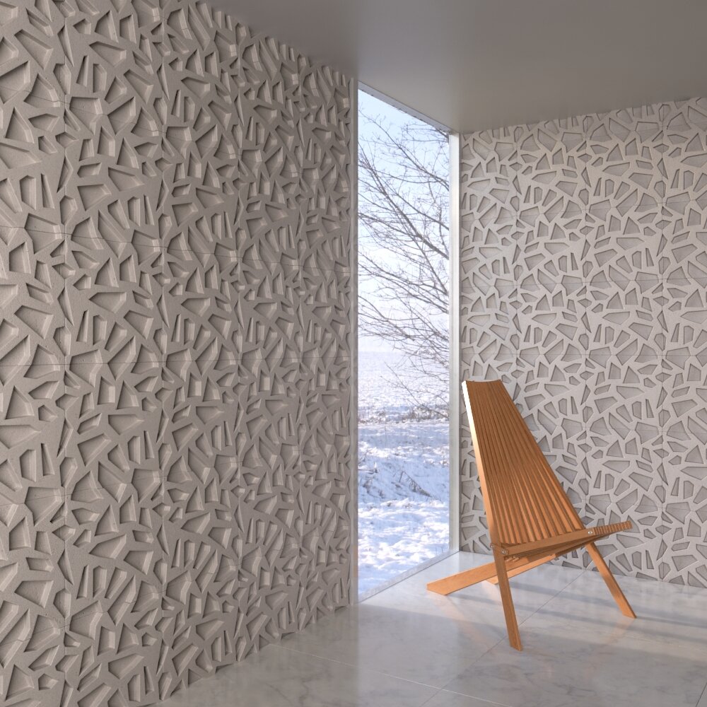 Modern Textured Wall Design Panels 3D модель