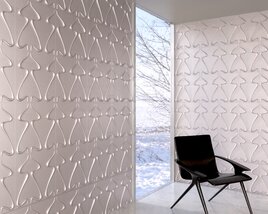 Modern Geometric Wall Panel Design Modelo 3d