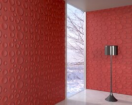 Modern Floor Lamp in Contemporary Interior Decorative walls Modèle 3D