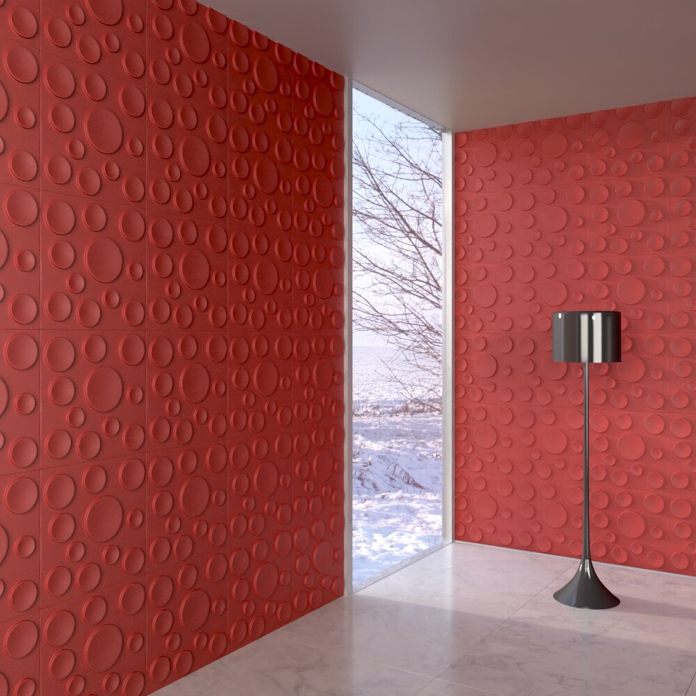 Modern Floor Lamp in Contemporary Interior Decorative walls 3D model
