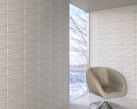 Minimalist Corner White Decorative walls Modello 3D