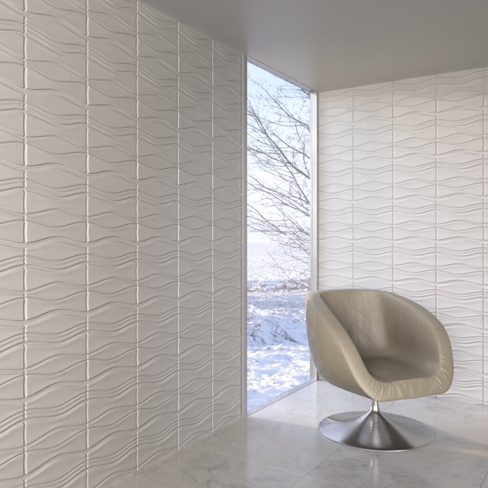 Minimalist Corner White Decorative walls 3D模型