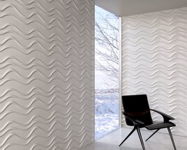 Wavy Wall Texture Panels 3D model