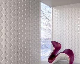 Modern Wavy Wall Design Modèle 3D