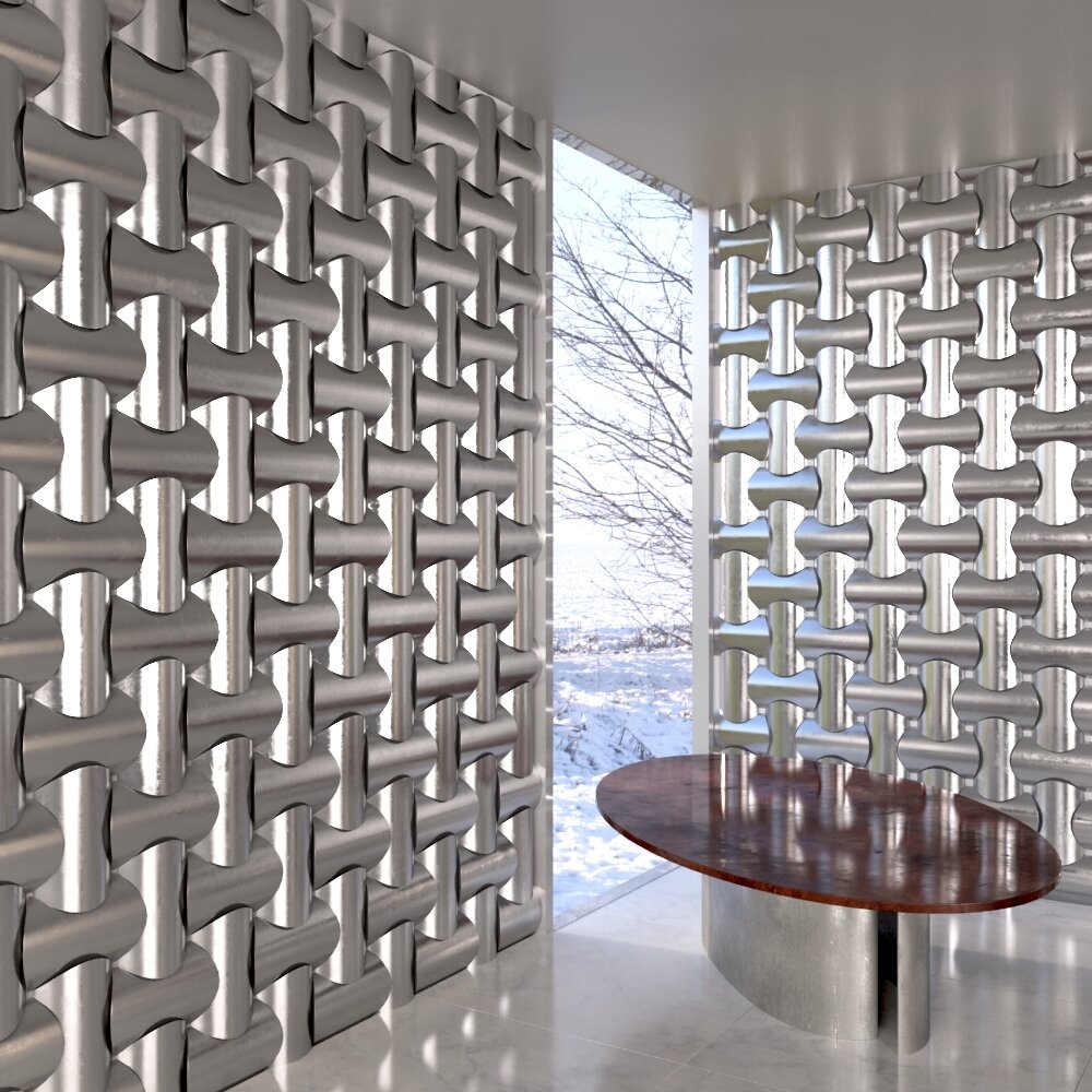 Modern Geometric Room Wall Panels 3Dモデル