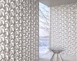 Modern Geometric Pattern Wall Panels 3D 모델 