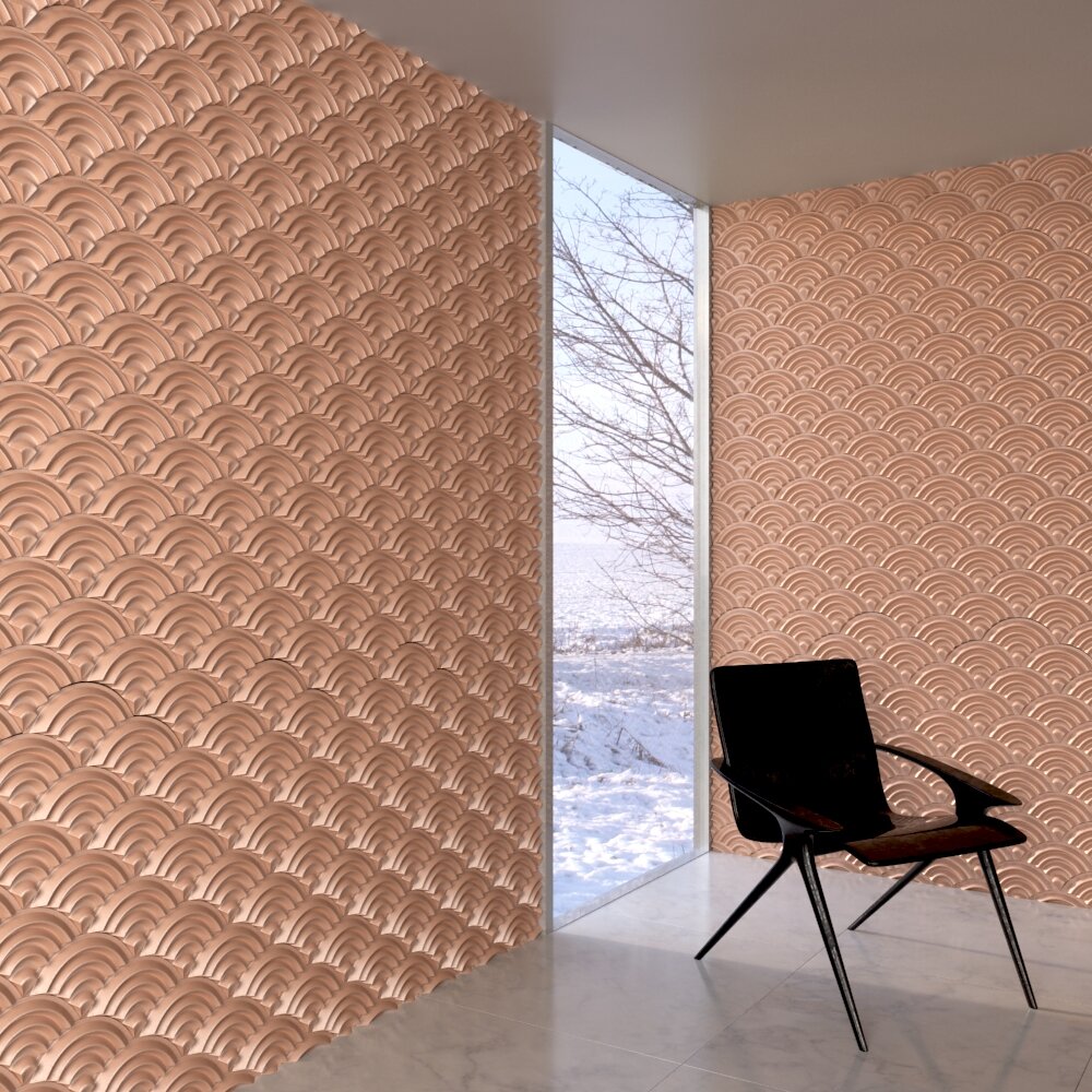 Cloudy Textured Decorative Wall Panels 3D model