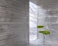 Modern Window Corner With Designer Wall Panels 3D 모델 