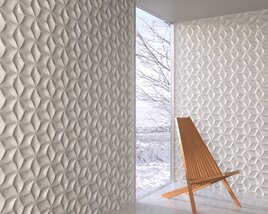 Modern 3D Wall White Panel Design 3Dモデル