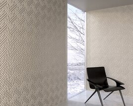Modern Textured Wall Panels in Interior Design 3D model