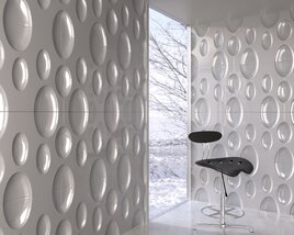 Modern 3D Grey Wall Panel Design 3Dモデル
