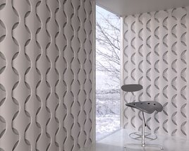 Modern Geometric Wallpaper Design 3D model
