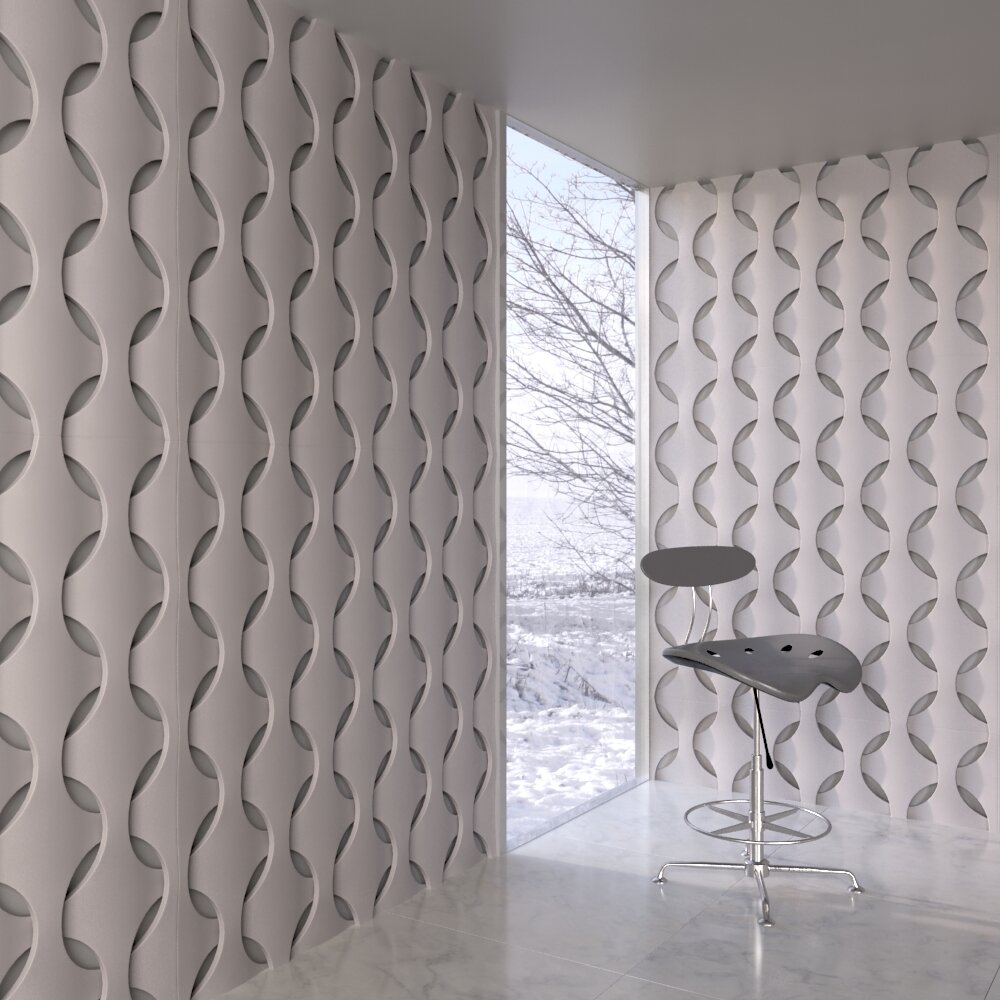 Modern Geometric Wallpaper Design 3D 모델 