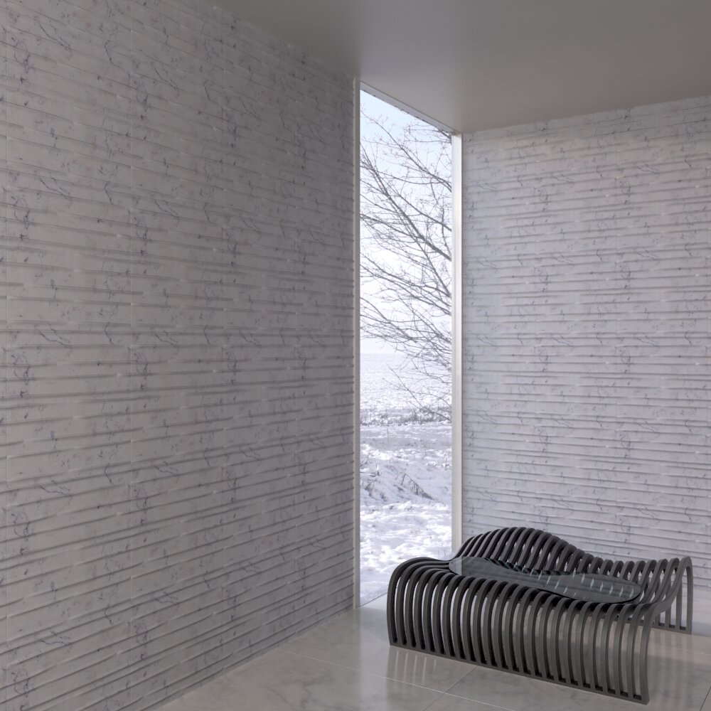 Modern Striped Wall Panels 3D-Modell