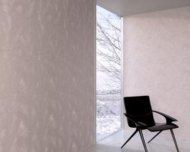 Modern Chair and Pink Wall Panels 3D 모델 