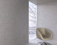 Modern Swirl Wall Texture and Elegant Chair 3D модель