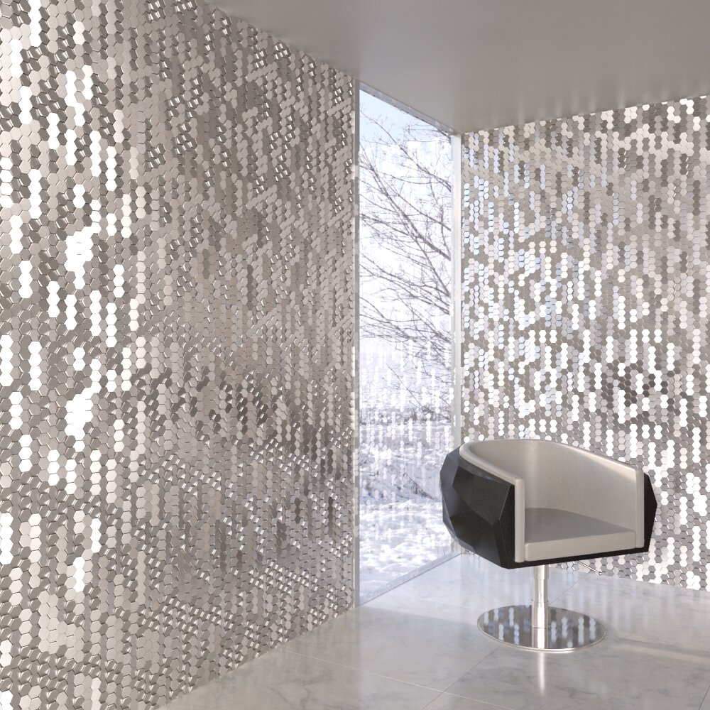 Modern Sequin Wall Panels 3Dモデル