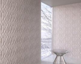 Textured Dropped Decorative Wall Panels Modello 3D