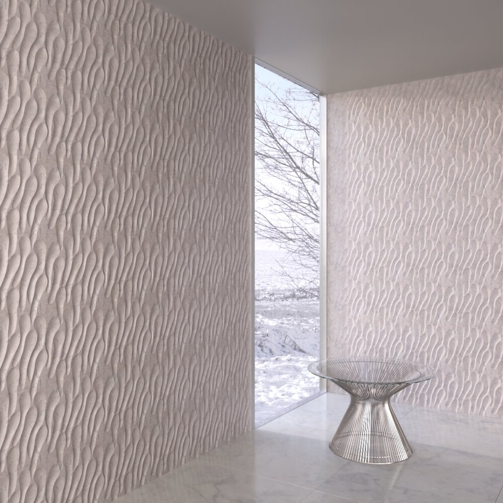 Textured Dropped Decorative Wall Panels Modelo 3d