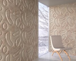 Contemporary Chair with Droplets Decorative Wall Panels 3D 모델 