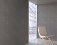 Minimalist Chair and Grey Wall Panels 3D-Modell