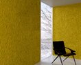Modern Chair and Textured Wall Panels 3Dモデル