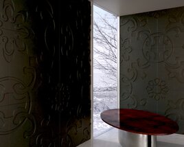 Black Decorative Wall Panels 3D model