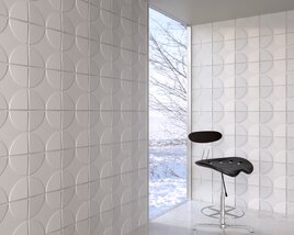 Modern Minimalist Decorative White Wall Panels Modèle 3D