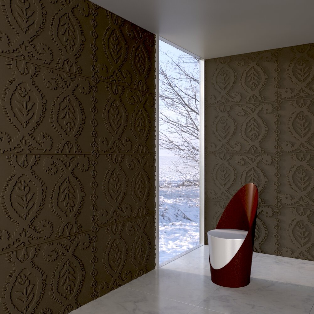 Modern Decorative Wall Panels with Pattern Modello 3D