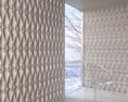 Geometric Grey Wall Panel Design Modello 3D