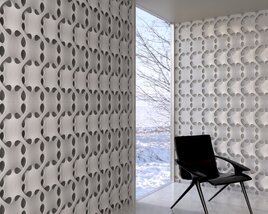 Modern Geometric Wall Panels Modèle 3D