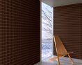 Wooden Slat Chair by the Window 3D-Modell