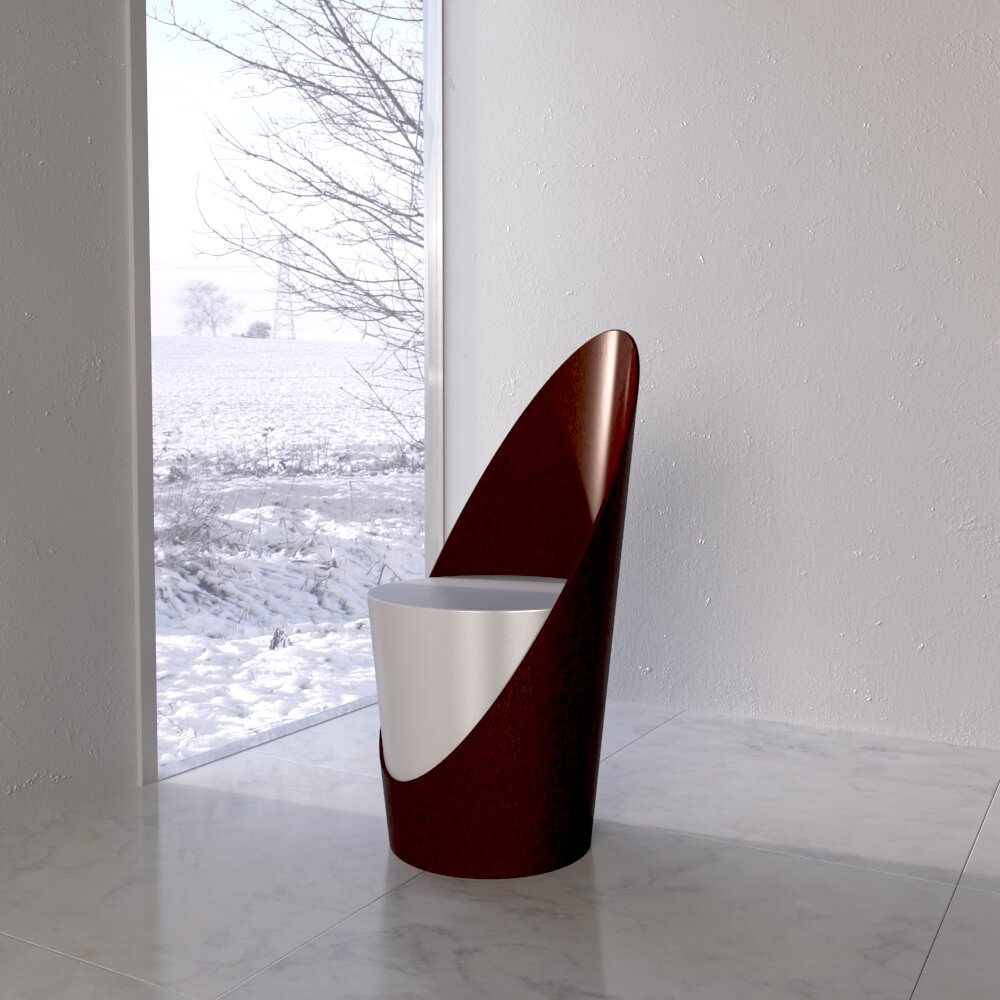 Modern Sculptural Chair 3D model