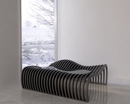Modern Curved Bench 3Dモデル