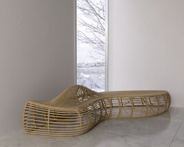 Modern Woven Lounge Chair 3D 모델 
