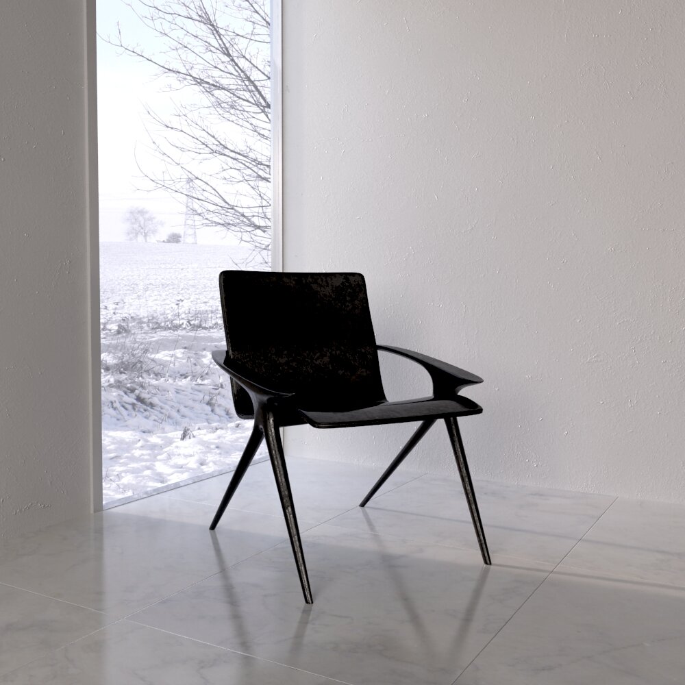 Modern Minimalist Chair 02 3Dモデル