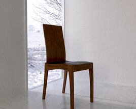 Modern Wooden Chair Modèle 3D