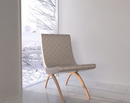 Modern Minimalist Chair 03 3D-Modell